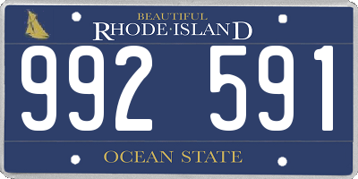 RI license plate 992591