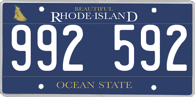 RI license plate 992592