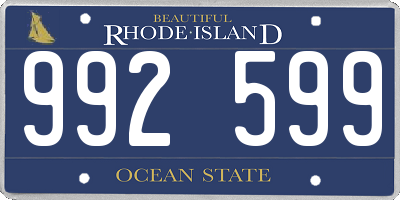 RI license plate 992599