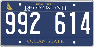 RI license plate 992614