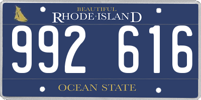 RI license plate 992616