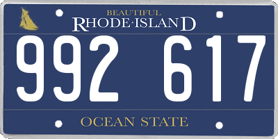 RI license plate 992617