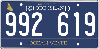 RI license plate 992619