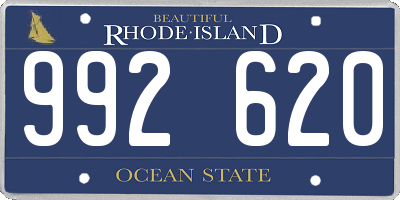 RI license plate 992620