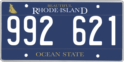 RI license plate 992621