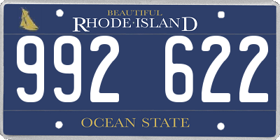 RI license plate 992622