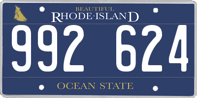 RI license plate 992624