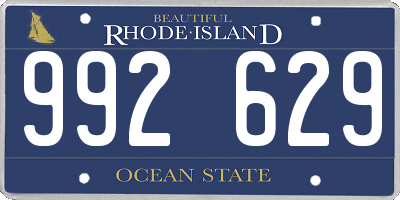 RI license plate 992629