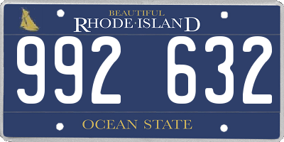 RI license plate 992632