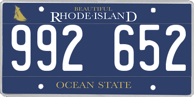 RI license plate 992652