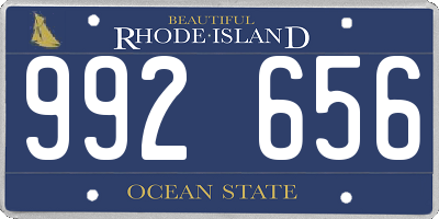 RI license plate 992656