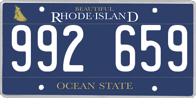 RI license plate 992659