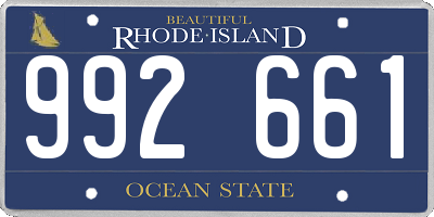 RI license plate 992661