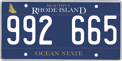 RI license plate 992665