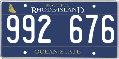 RI license plate 992676