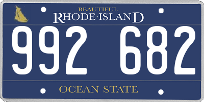 RI license plate 992682