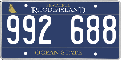 RI license plate 992688