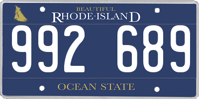 RI license plate 992689