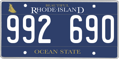 RI license plate 992690