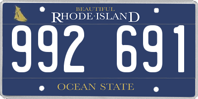 RI license plate 992691