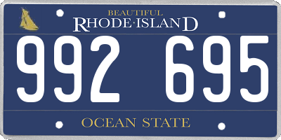 RI license plate 992695