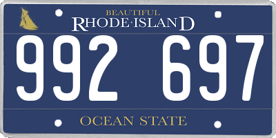 RI license plate 992697