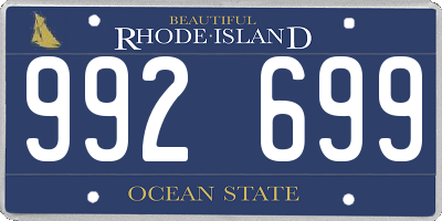 RI license plate 992699