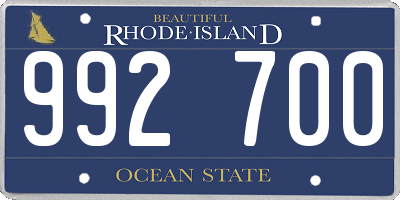 RI license plate 992700