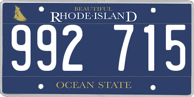 RI license plate 992715