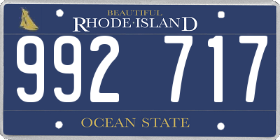 RI license plate 992717