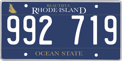 RI license plate 992719