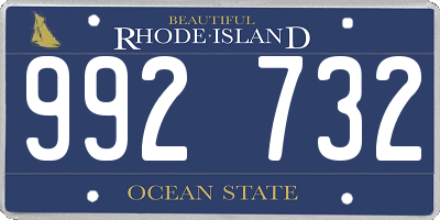 RI license plate 992732