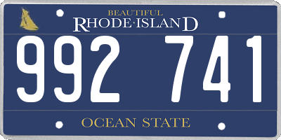 RI license plate 992741