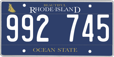 RI license plate 992745