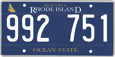 RI license plate 992751
