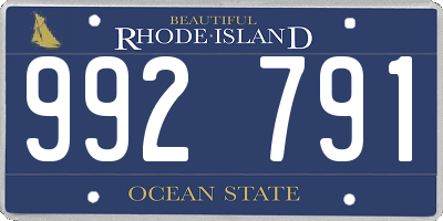 RI license plate 992791