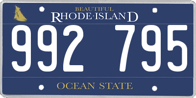 RI license plate 992795