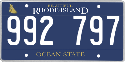 RI license plate 992797