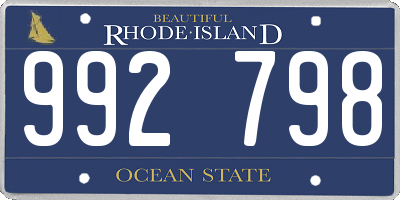 RI license plate 992798