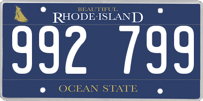 RI license plate 992799