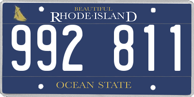 RI license plate 992811