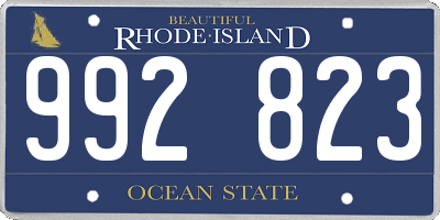 RI license plate 992823