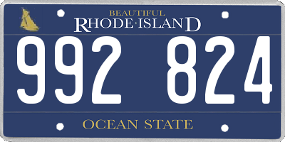 RI license plate 992824