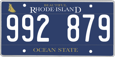 RI license plate 992879