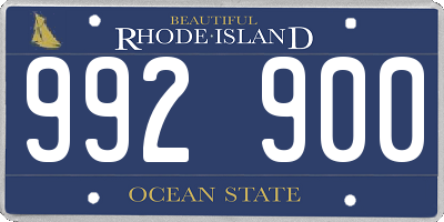 RI license plate 992900