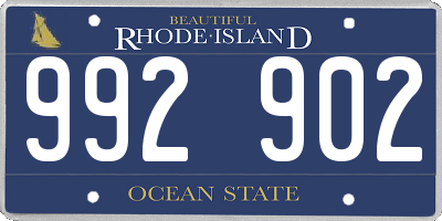 RI license plate 992902