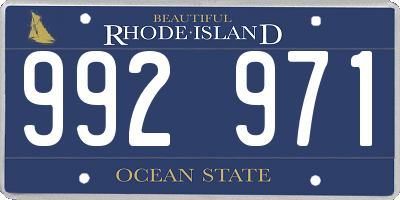 RI license plate 992971