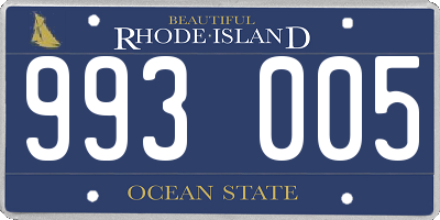 RI license plate 993005