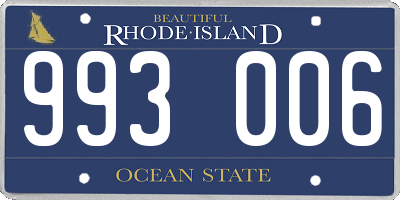 RI license plate 993006