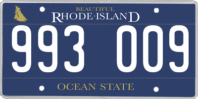 RI license plate 993009